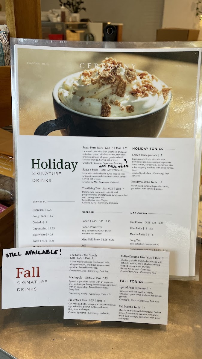 Ceremony Coffee Roasters - Mt. Vernon Menu - Image 2